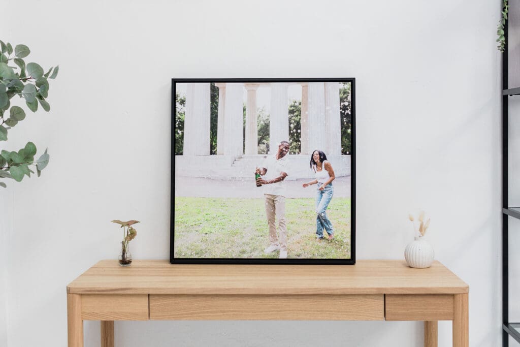 Entryway framed family displayed in a New Orleans home