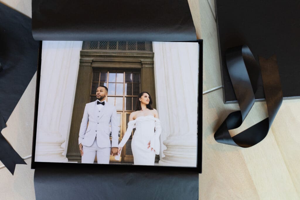 New Orleans couple photos on coffee table